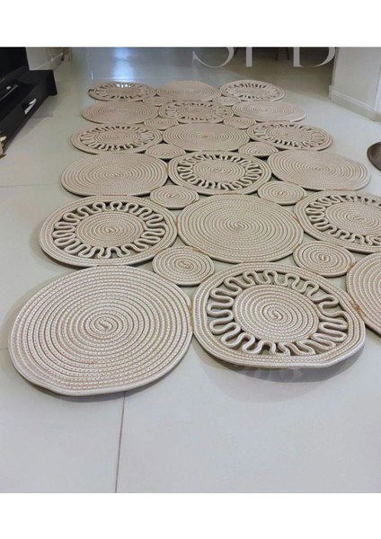 Hasır Jüt Halı El Örgüsü Halı Kilim Yıkanabilir Çift Taraflı modelleri