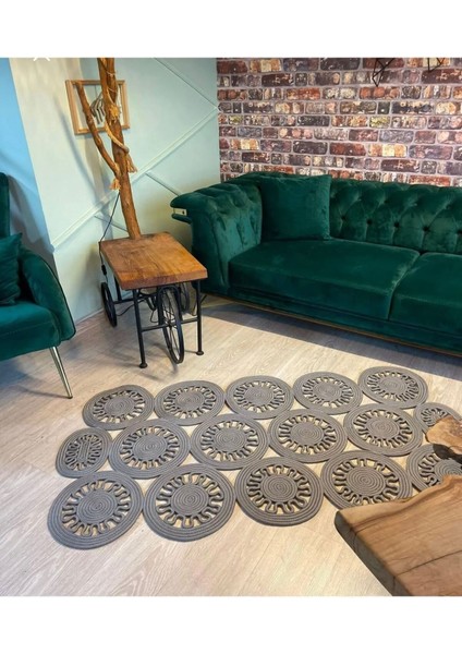 Hasır Jüt Halı El Örgüsü Halı Kilim Yıkanabilir Çift Taraflı fiyatları