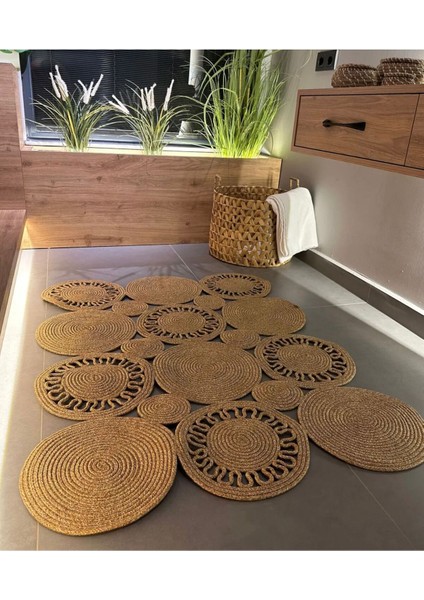 Hasır Jüt Halı El Örgüsü Halı Kilim Yıkanabilir Çift Taraflı fiyatları