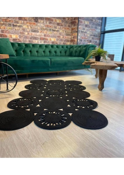 Hasır Jüt Halı El Örgüsü Halı Kilim Yıkanabilir Çift Taraflı modelleri