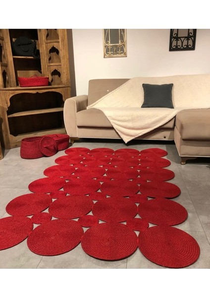 My Doğa Store Hasır Jüt Halı El Örgüsü Halı Kilim Yıkanabilir Çift Taraflı