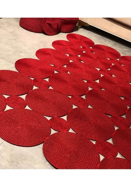 Hasır Jüt Halı El Örgüsü Halı Kilim Yıkanabilir Çift Taraflı modelleri