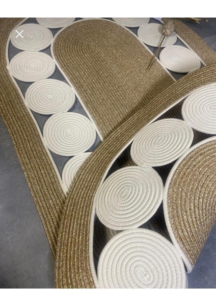 Hasır Jüt Halı El Örgüsü Halı Kilim Yıkanabilir Çift Taraflı Oval fırsatları