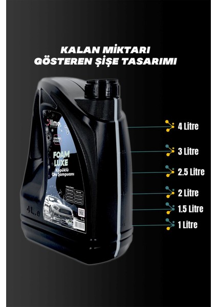 Lime Cleaner Konsantre Köpüklü Oto Şampuanı - 4 Lt