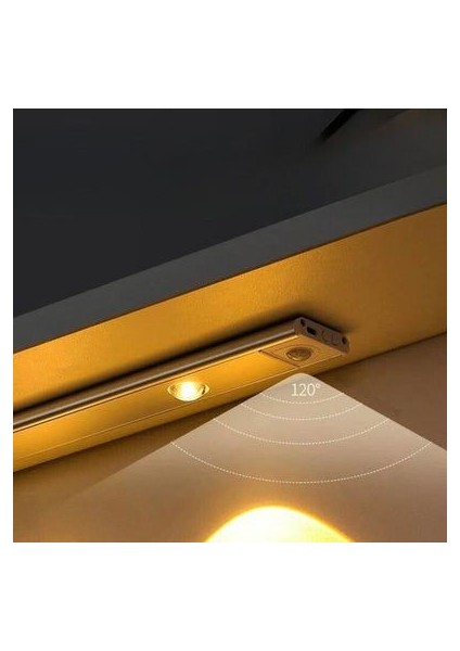 Sensörlü, Şarjlı, 3 Işık Renkli, 30 cm Alüminyum Kasa, Işık Desenli, Çok Amaçlı Modern LED Aplik fiyatları