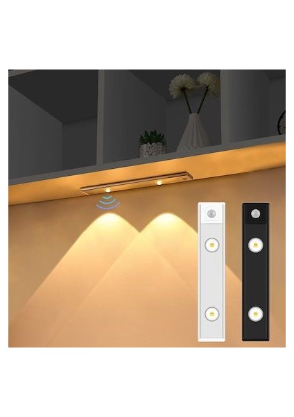 Sensörlü, Şarjlı, 3 Işık Renkli, 30 cm Alüminyum Kasa, Işık Desenli, Çok Amaçlı Modern LED Aplik fırsatları