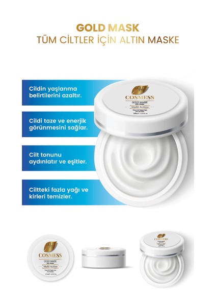 Tüm Cilt Tiplerine Uygun Altın Maske 150 ml - Goldmask