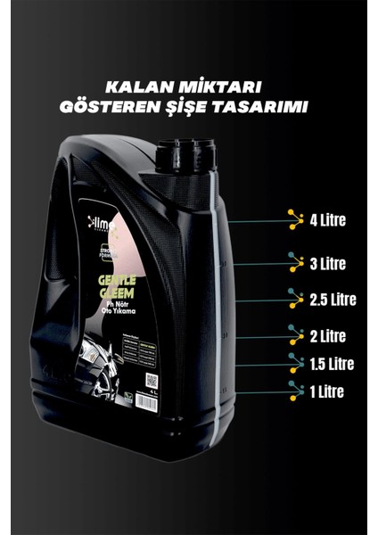 Lime Cleaner Ph Nötr Cilalı Oto Şampuanı - 4 Lt