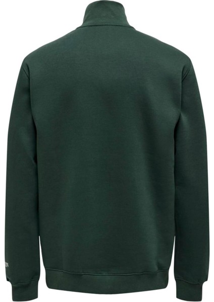 Jack & Jones Onsrıley Reg 1/4 Zıp Hıgh Neck Swt Zümrüt YEŞİLİ22030160