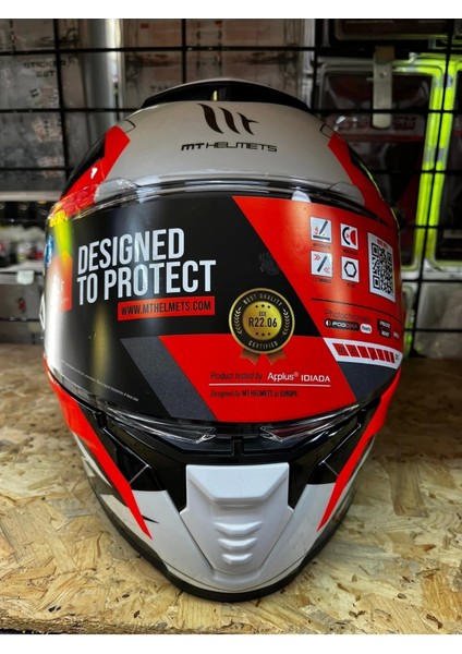 Kask mt Thunder 4 Sv Valıant A0 Parlak Inci Beyaz Mavi Kırmızı fiyatları