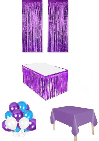 Metalize Perde Metalize Masa Eteği Plastik Masa Örtüsü Seti fiyatları