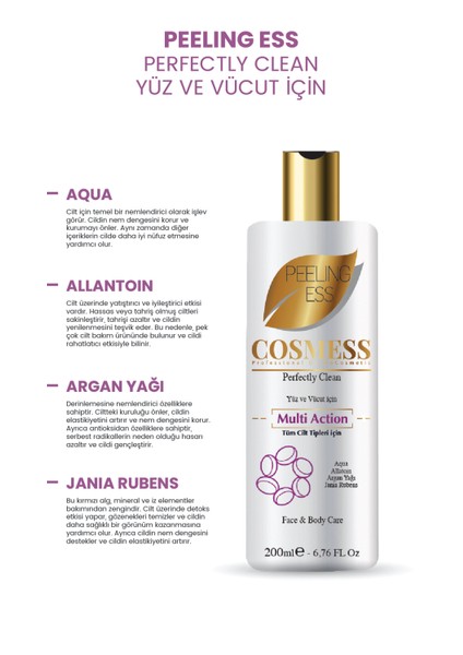 Yüz ve Vücut Peeling 200 ml - Peelingess