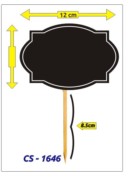 Ahşap Çubuklu Pvc Yaz-Sil Siyah Reyon Fiyat Etiketi 8 X12 Cm.10'lu PK.1646