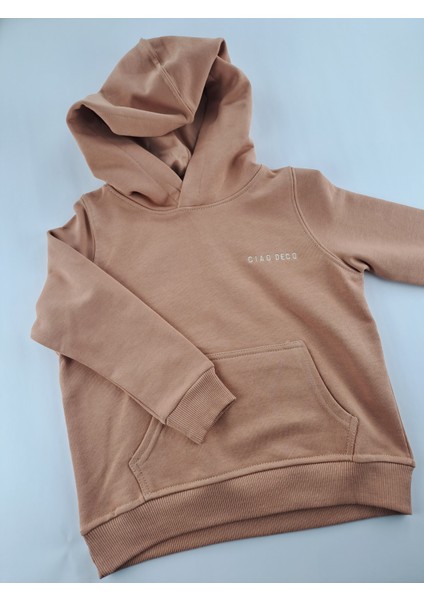 Kız / Erkek Unisex Çocuk Tek Sweatshirt Kapüşonlu Krem Renk fiyatları