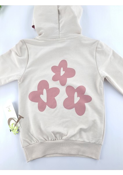 Kız Çocuk Eşofman Takımı Kapüşonlu Kanguru Cepli Ispanyol Paça Sırt ve Baskılı Premium Kalite modelleri