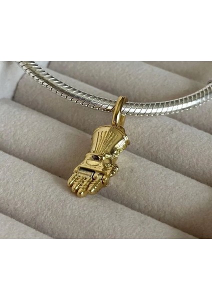 Poseidons Jewellery Marvel The Avengers Infinity Gauntlet Sallantılı Charm 925 Ayar Gümüş