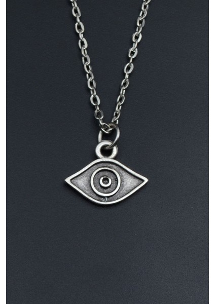 Minimal Göz Gümüş Kaplama Unisex Düz Zincir Kolye kod 760 fiyatları