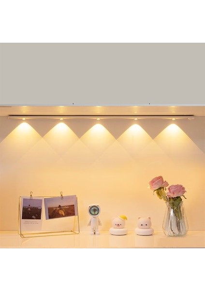 Sensörlü, Şarjlı, 120 Cm, 3 Işık Renkli, Alüminyum Kasa, Işık Desenli, Çok Amaçlı Modern LED Aplik