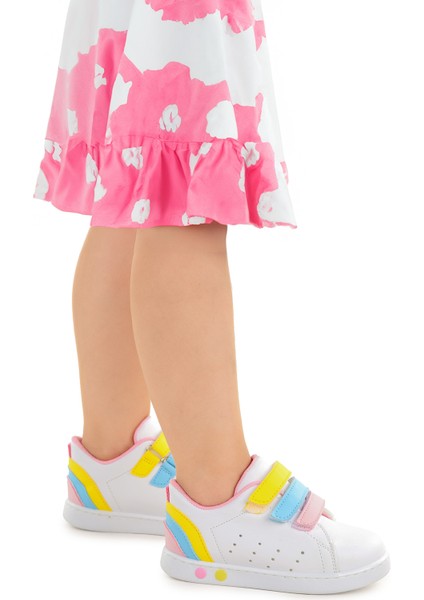 Lunce Cırtlı Işıklı Kız Bebek Spor Ayakkabı