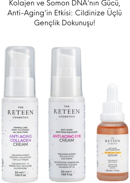 Morluk ve Torba Karşıtı Göz Kremi ve Glutatyon Lumisphere Kolajen Krem ve Somon Dna Serum Seti