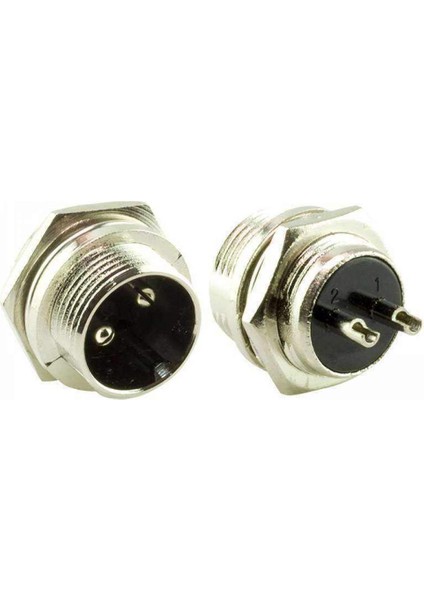2 Li Mic Erkek Konnektör -(Gx-16) ( 5 Adet )