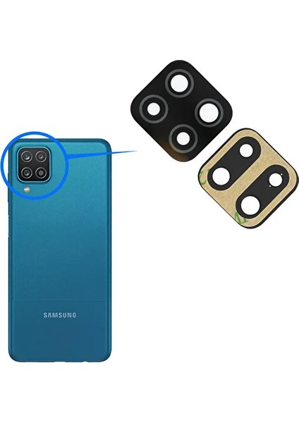 Samsung A12 Uyumlu Kamera Camı (Tek Cam)