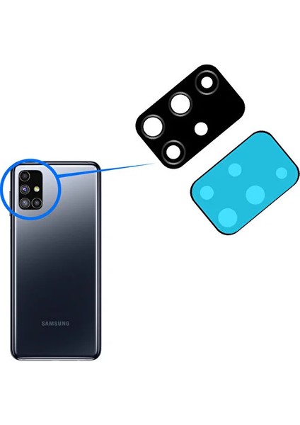 Kens Teknoloji Samsung M51 Uyumlu Kamera Camı (Tek Cam)