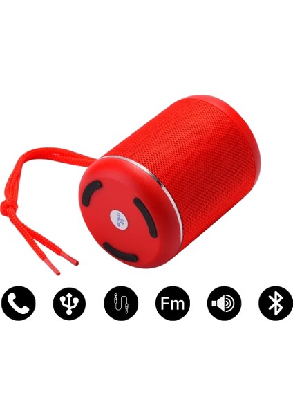 Ses Bombası Bluetooth Hoparlör Suya Dayanıklı LED Işıklı Kablosuz Fm Radyo Aux USB