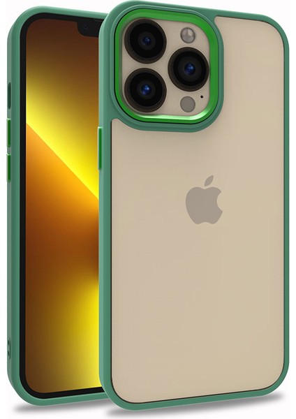 Apple iPhone 13 Pro Kılıf Flora Kapak - Yeşil