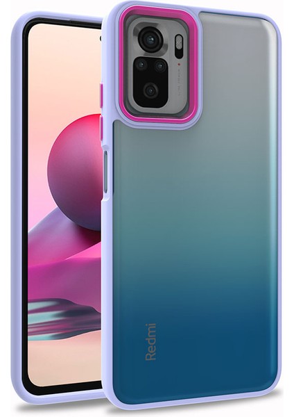 Xiaomi Redmi Note 10 Kılıf Flora Kapak - Lila