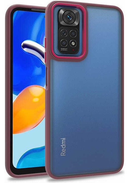 Xiaomi Redmi Note 11S Global Kılıf Flora Kapak - Kırmızı
