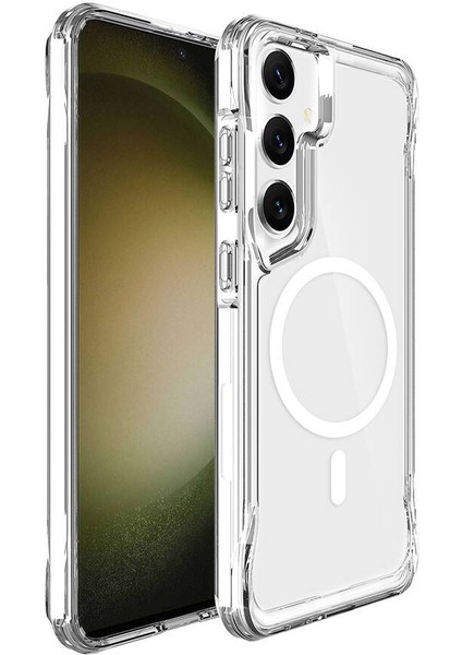 Samsung Galaxy S24 Kılıf Magsafe Şarj Özellikli T - Max Magsafe Kapak - Renksiz