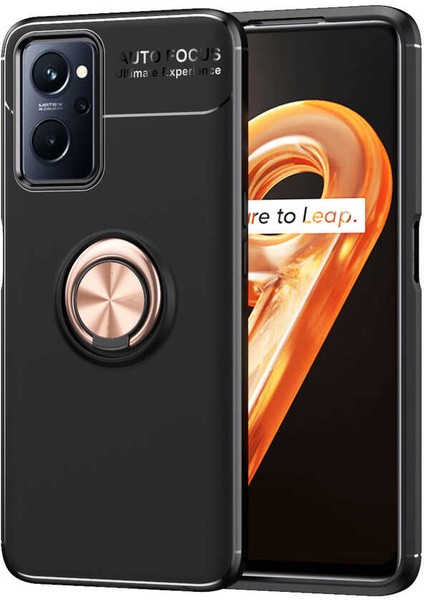 Oppo A36 Kılıf Ravel Silikon Kapak - Siyah - Rose Gold