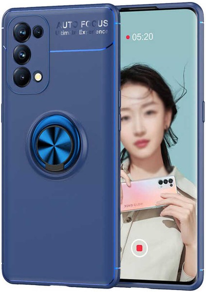 Oppo Reno 5 Pro 5g Kılıf Ravel Silikon Kapak - Mavi