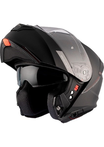 mt Helmets Genesis Sv Solid A1 Matt Siyah Motosiklet Kaskı