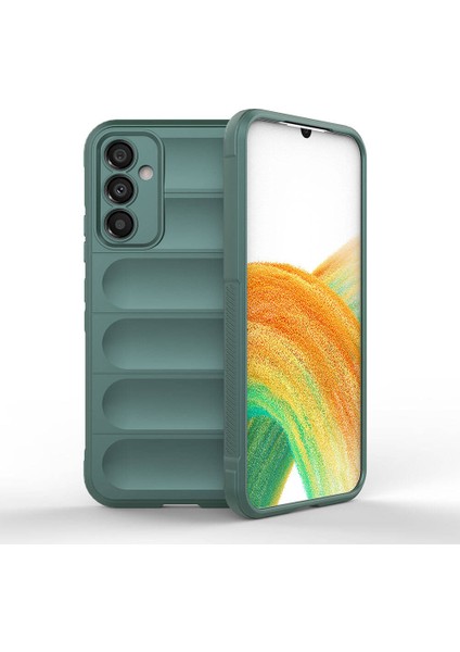 Samsung Galaxy A34 Kılıf Esnek Tpu Oyuklu Arka Yüzey Tasarımlı Etnik Silikon Kapak