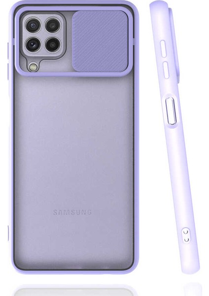 Samsung Galaxy M32 Kılıf Lensi Kapak - Lila