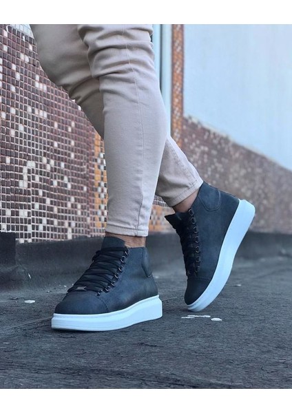 Gri Bağcıklı Sneakers Yarım Bilek Bot modelleri
