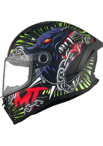 mt Helmets Stinger 2 Akın A3 Matt Motosiklet Kaskı