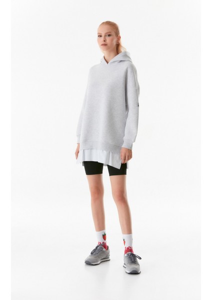 Basic Kapüşonlu Oversize Sweatshirt