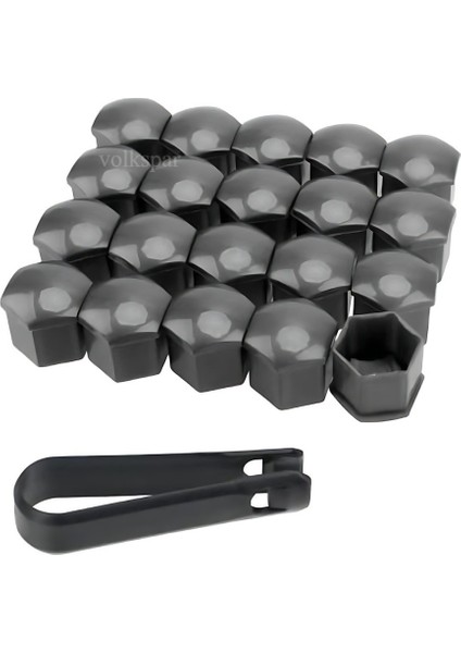 Jetta 2011-2014 Model Arası Uyumlu (20 Adet Şifresiz-1z) Bijon Kapağı Takım Piyano Gri fırsatları