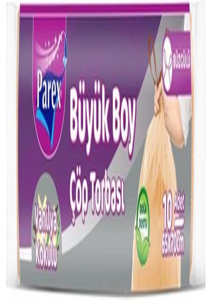 Büzgülü Çöp Torbası Büyük Vanilya 10 AD(65X70)