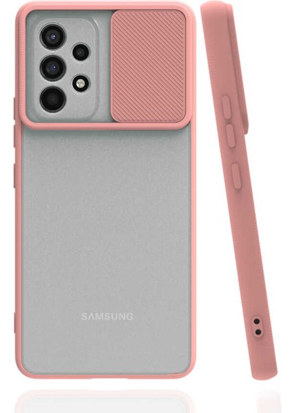 Samsung Galaxy A73 Kılıf Lensi Kapak - Pembe Açık