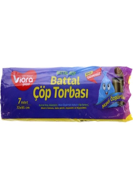 Standart Battal Boy Mavi Çöp Poşeti 7 Ad. VRP-137