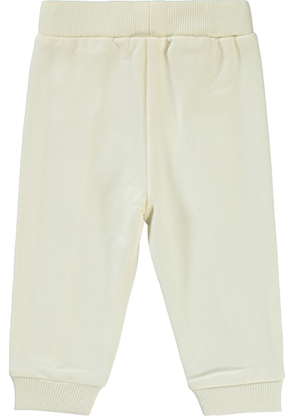 Kız Bebek Eşofman Altı 6-18 Ay Ekru