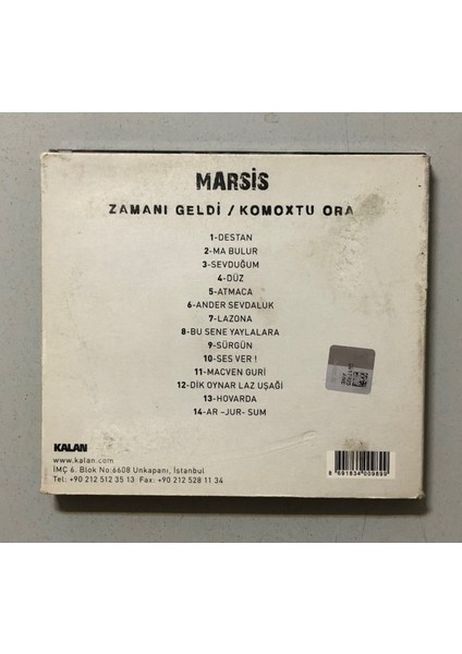 Marsis Zamanı Geldi CD (Orjnal Dönem Baskı Cd)