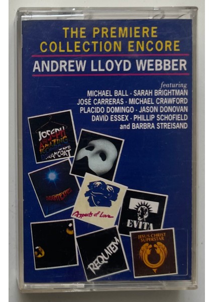 Andrew Lloyd Webber The Premiere Collection Encore Kaset (Orjnal Dönem Baskı Kaset)