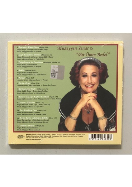 Avrupa Müzik Müzeyyen Senar Ile Bir Ömre Bedel CD (Jelatininde Sıfır Orjnal Dönem Baskı Cd)