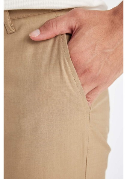 Regular Fit Normal Kesim Yazlık Düz Paça Chino Kanvas Pantolon D1526AX24SM
