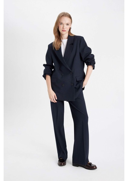 Wide Leg Kumaş Pantolon Geniş Bol Paça Esnek Belli Basic Düz Standart Boy D4356AX24AU modelleri